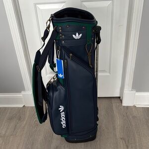 Adidas Dark Blue and Green Golf Bag
